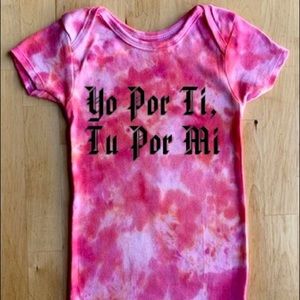Custom Tie Dye Baby Onesie- Valentines Day
